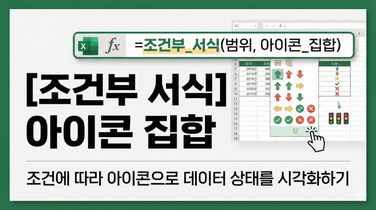  [조건부 서식] 아이콘 집합 - 조건에 따라 아이콘으로 데이터 상태를 시각화하기