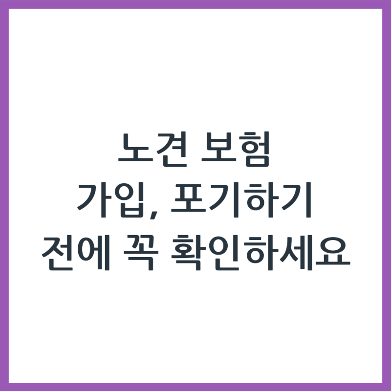 노견 보험 가입이 어려운 이유