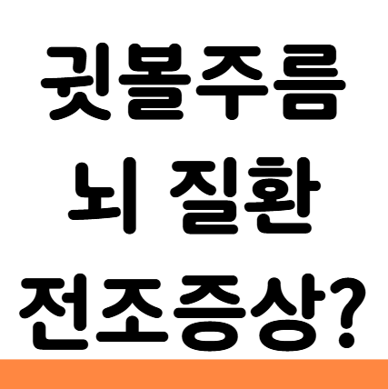  귓볼주름 뇌 질환 전조증상 예방 관리