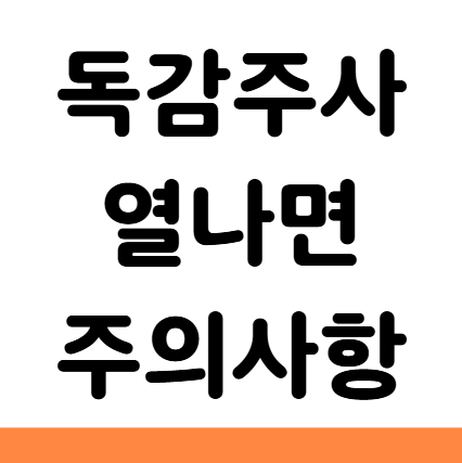  독감주사 후 열 통증 해열제 냉찜질