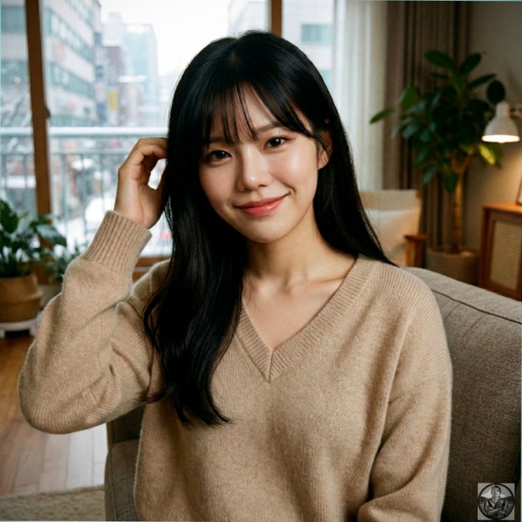  2026 여자 겨울 코디, "살쪄 보이면 실패" 오버핏 니트 여리하게 입는 법