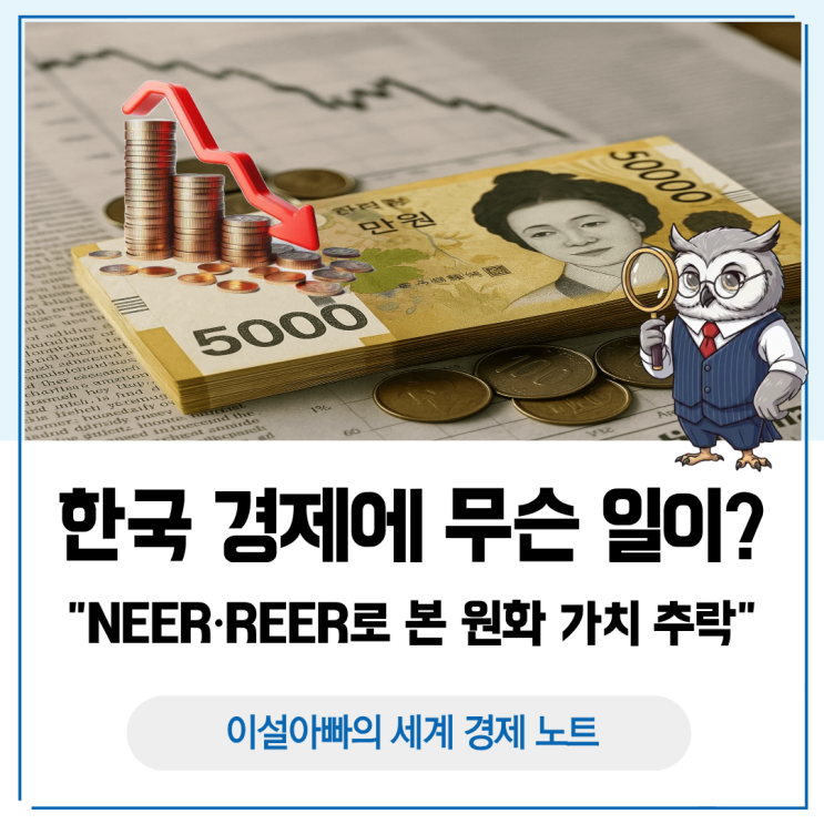  NEER·REER로 본 원화 가치 추락, 한국 경제에 무슨 일이?