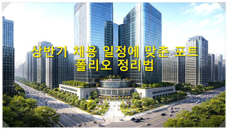  상반기 채용 일정에 맞춘 포트폴리오 정리법
