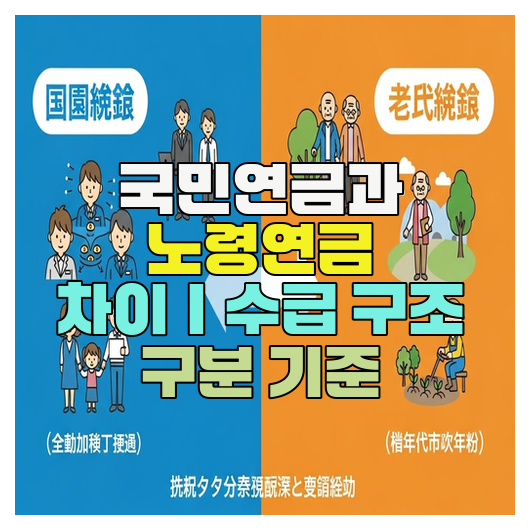 국민연금과 노령연금 차이｜수급 구조 구분 기준