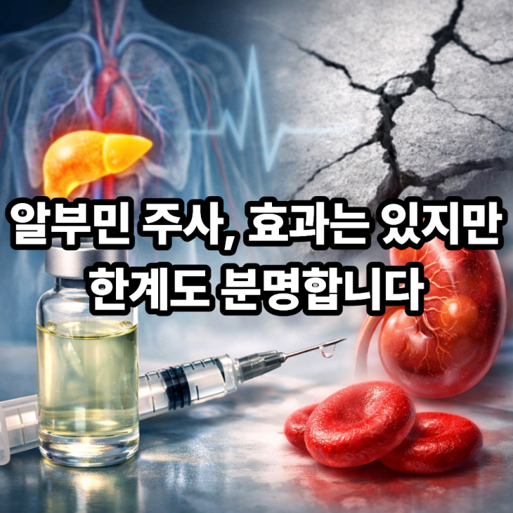   알부민 주사 효과와 한계점｜맞기 전에 꼭 알아야 할 현실적인 이야기