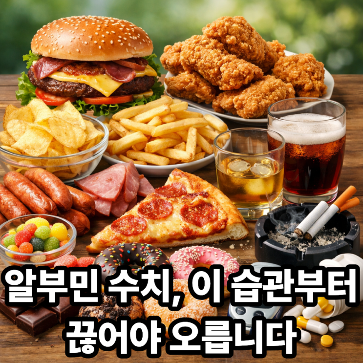   알부민이 낮을 때 피해야 할 식습관｜수치 회복을 막는 생활 습관 정리