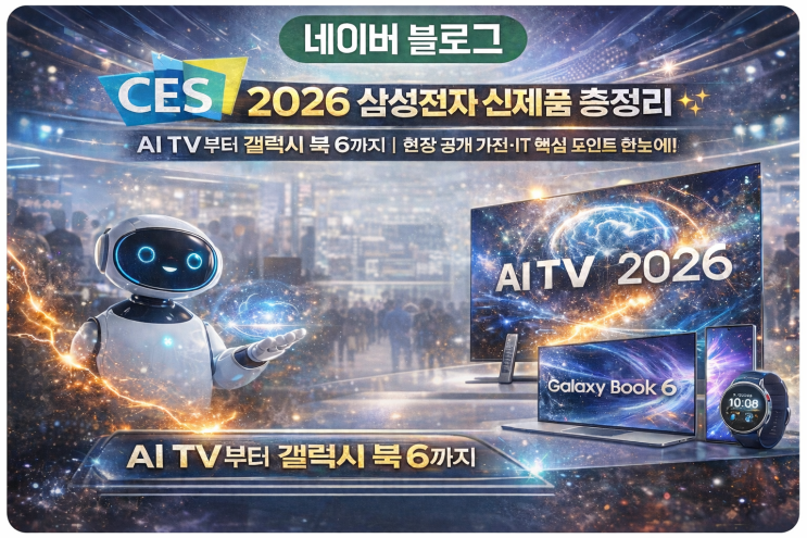 CES 2026 <b>삼성전자 신제품</b>... 6까지｜현장 <b>공개</b> 가전·IT 핵심... 