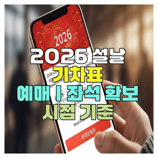  2026 설날 기차표 예매｜좌석 확보 시점 기준