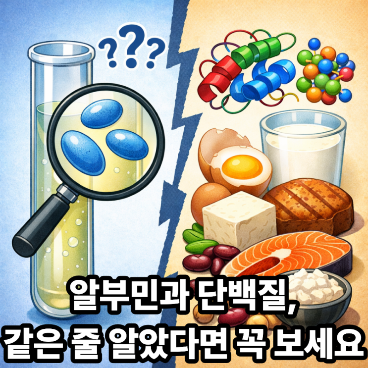   알부민과 단백질의 차이｜헷갈리기 쉬운 포인트 한 번에 정리