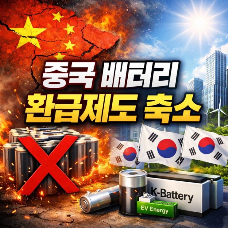  중국 배터리 수출 환급 6%로 축소…내년 폐지가 한국 배터리에 주는 신호