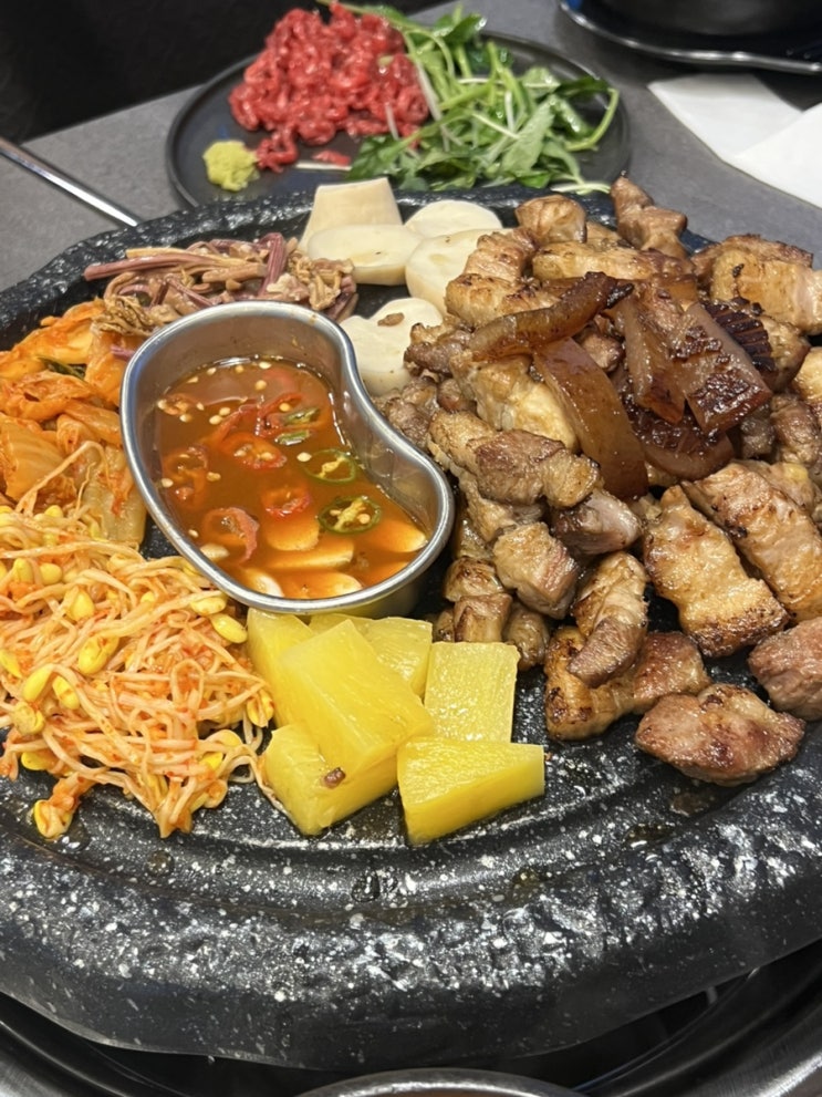  군포 송정 고기집 신사화로 고기 구워져서 나오는 맛집