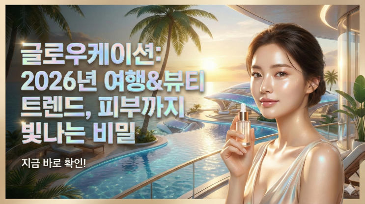  글로우케이션이 뭐길래? 2026년 여행의 새로운 공식, 휴가 가서 피부까지 빛나는 비결