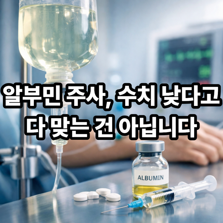   알부민 주사는 언제 맞게 될까?｜수치만 보고 결정하면 안 되는 이유