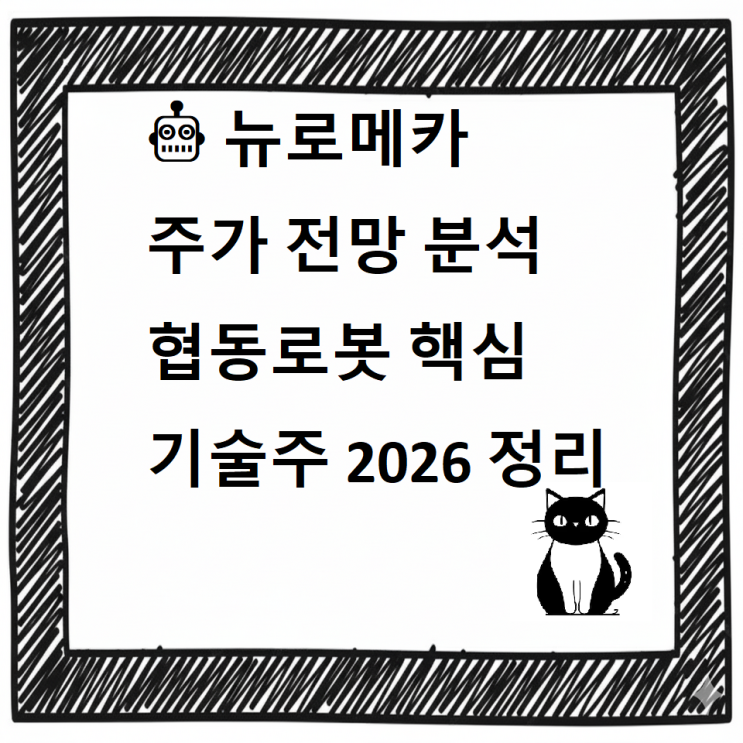   뉴로메카 주가 전망 분석｜협동로봇 핵심 기술주 2026 정리