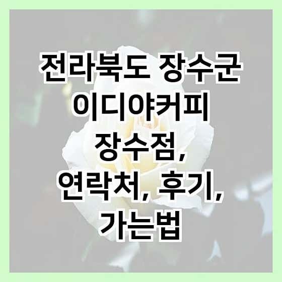 이디야커피 장수점 사진 4