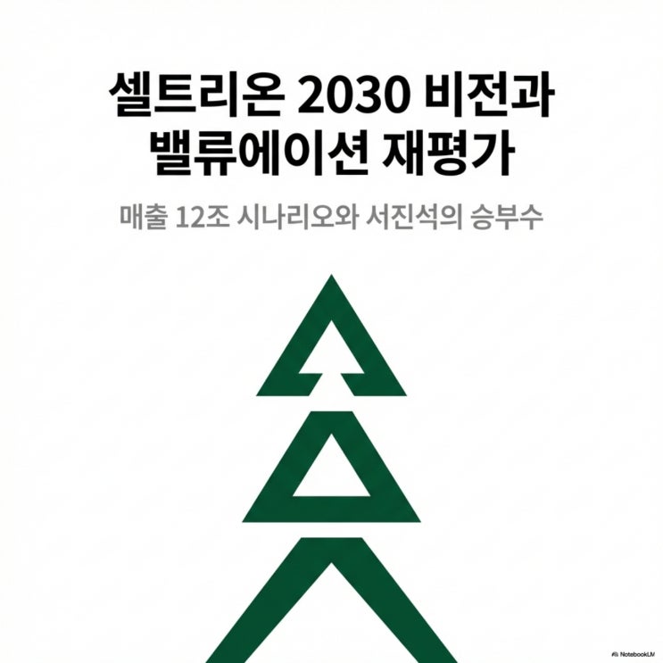  매출 12조가 헛소리라고? 셀트리온 2030 비전과 서진석의 승부수, 밸류에이션 재평가 시나리오