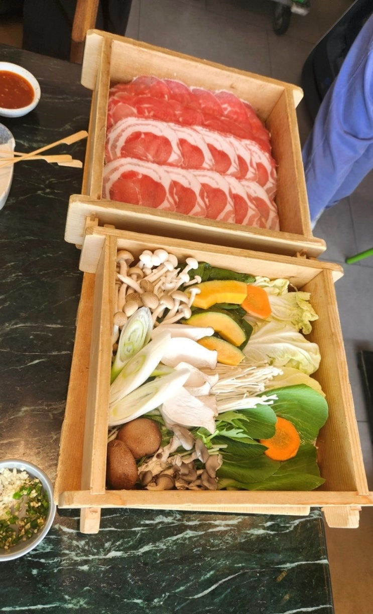  태국 방콕 여행 -방콕 엠쿼티어 'MK 라이브' 태국 맛집 후기! 방콕 여행 프리미엄 샤브샤브 메뉴