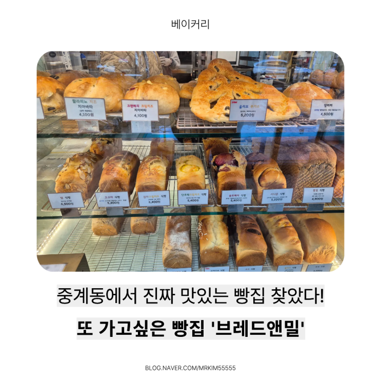  중계동 빵집 추천 / 노원 빵집 중 찐맛집, 브레드앤밀 솔직후기