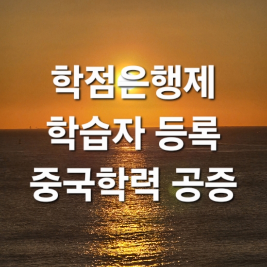  학점은행제 학습자 등록을 위한 중국 초,중,고등학교 졸업증, 성적서 번역공증 및 아포스티유 확인 진행사례