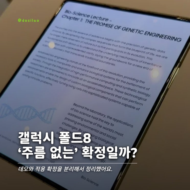  갤럭시 Z 폴드8 주름없는 OLED 팩트체크