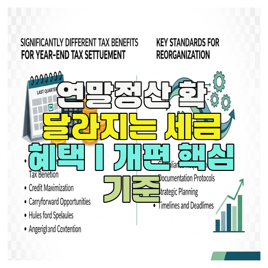  연말정산 확 달라지는 세금 혜택｜개편 핵심 기준