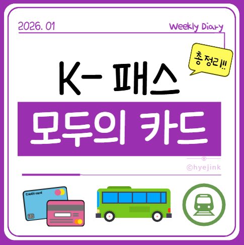  K패스 모두의카드(교통비 100% 환급) + 카드사별 혜택 총정리