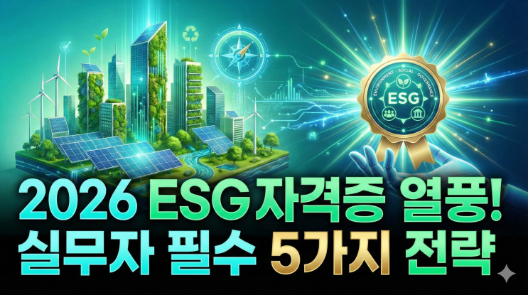  2026년 ESG 자격증 열풍! 기업 실무자가 반드시 알아야 할 5가지 전략