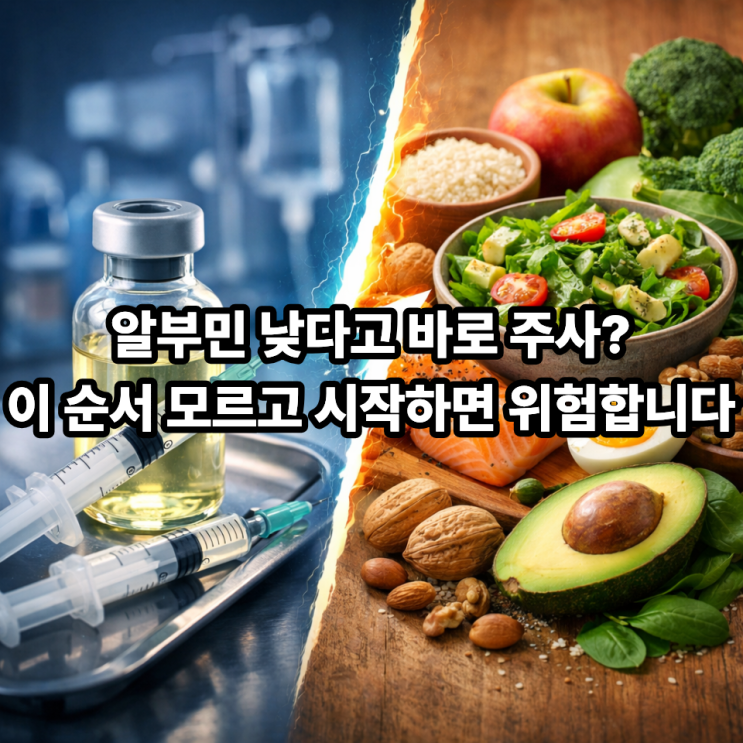   알부민 주사 vs 식이요법, 무엇이 먼저일까?｜저알부민 관리의 올바른 순서