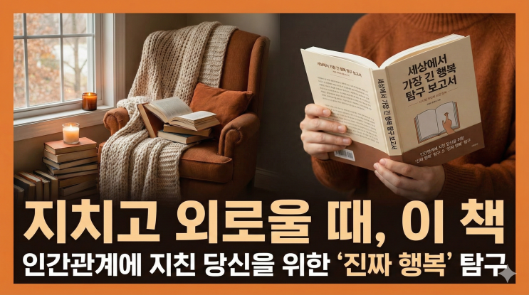  인간관계가 지치고 외로울 때 읽어야 할 책 「세상에서 가장 긴 행복 탐구 보고서」
