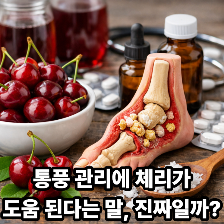  체리와 통풍 관리, 실제로 효과 있을까?｜요산 수치·염증 완화 근거 정리