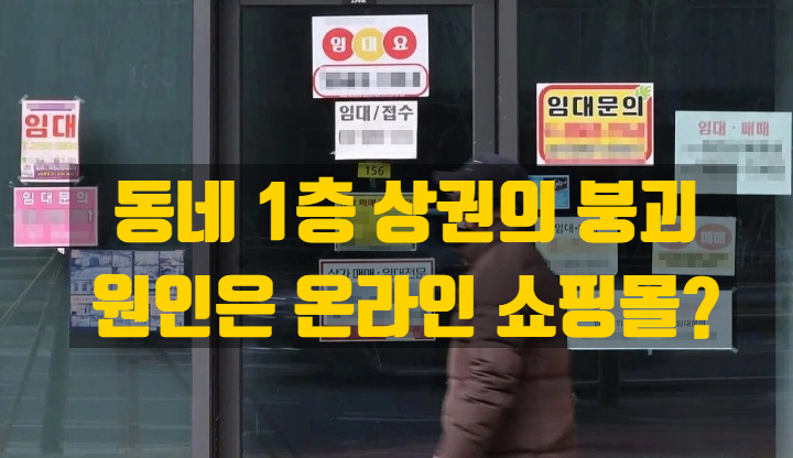  동네상권 1층 자영업 붕괴, 범인은 온라인 쇼핑몰인가?