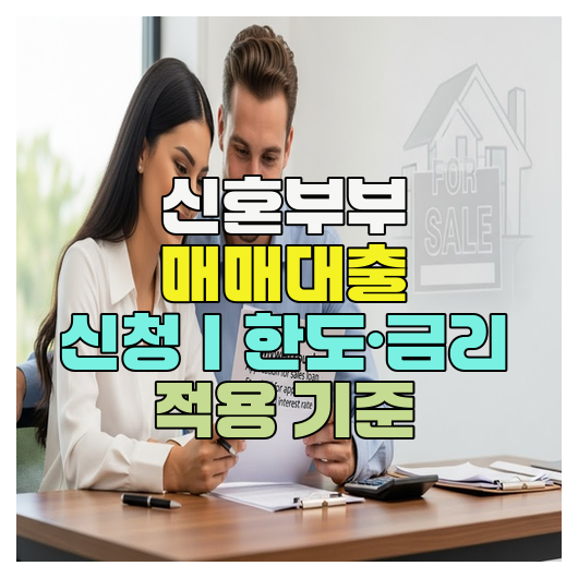  신혼부부 매매대출 신청｜한도·금리 적용 기준