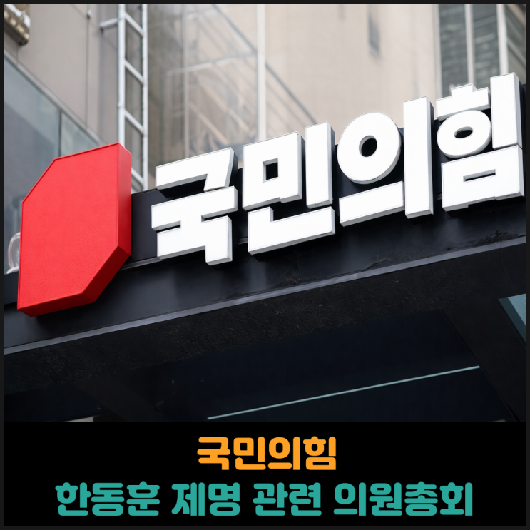  국민의힘 한동훈 제명 관련 의원총회 소집
