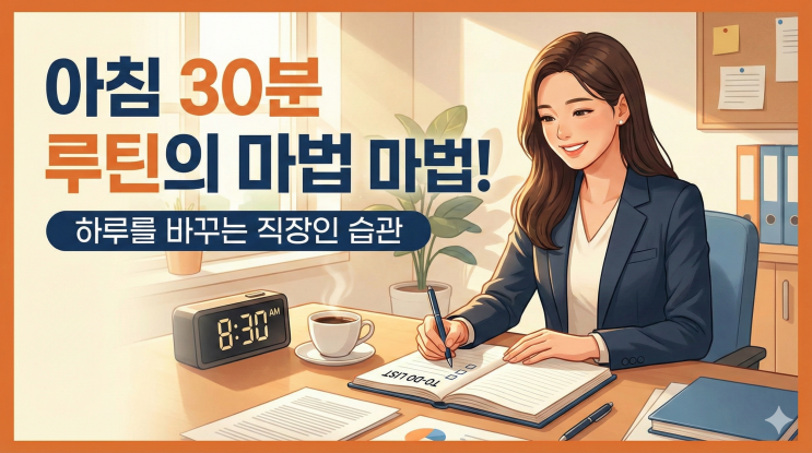  출근하자마자 할 일 리스트 작성하는 사람들의 공통점 - 아침 30분으로 하루를 바꾸는 직장인 루틴 관리 전략