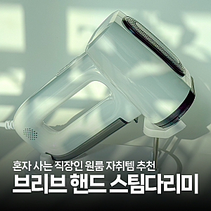 브리브 초강력 진공 핸드 스팀다리미, 혼자 사는 직장인 원룸 자취템 추천