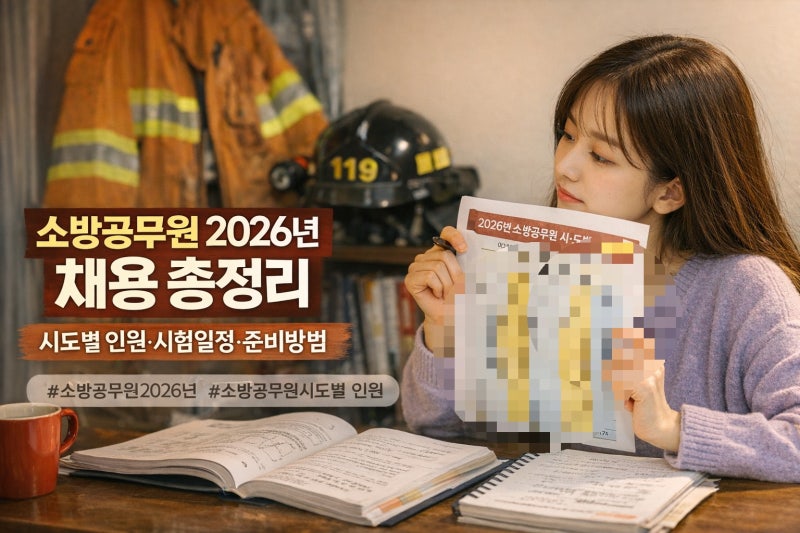 소방공무원 2026년 채용 총정리｜시도별 인원·시험일정·준비방법