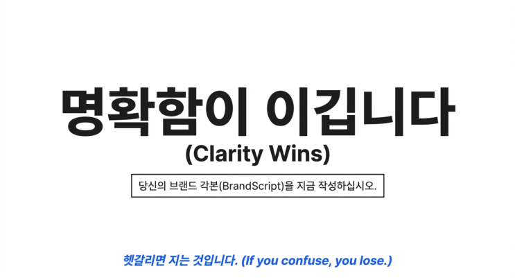  무기가 되는 스토리 마케팅 전략: 도널드 밀러의 스토리브랜드 SB7 프레임워크 총정리