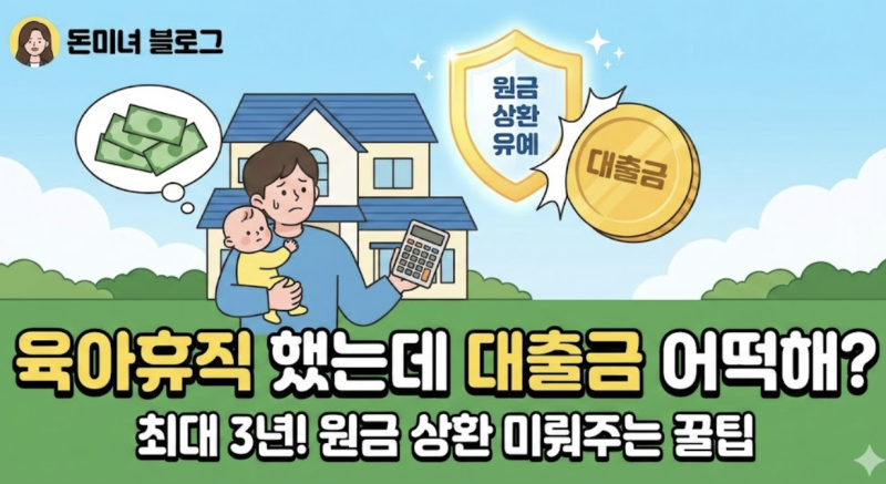 육아휴직 중 주담대 원금 갚지 마세요! (원금 상환 유예 제도 총정리 & 신청방법)