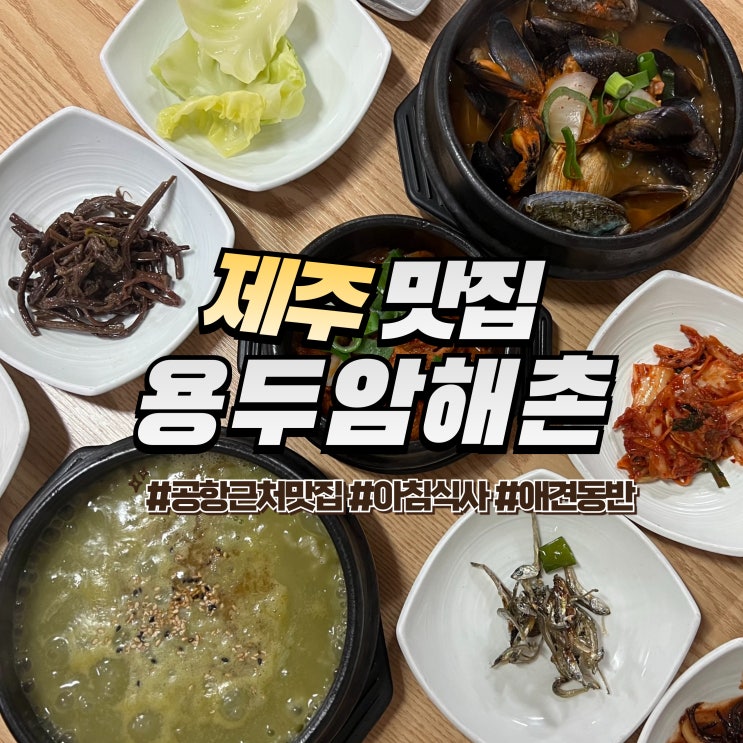  제주 용두암해촌 :: 제주공항 근처 맛집 내돈내산 아침식사 애견동반 식당