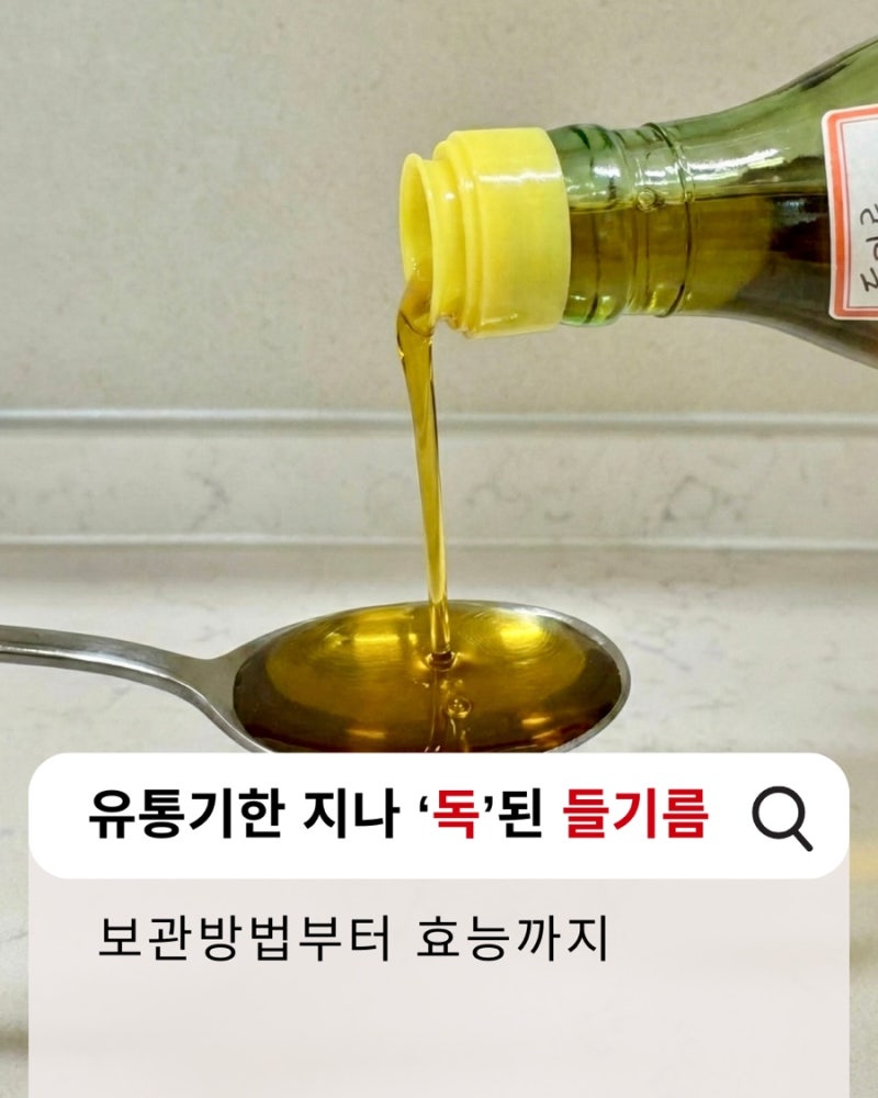 유통기한 지난 들기름, 먹어도 될까요? 버리기 전 ‘꼭‘ 확인해야 할 3가지