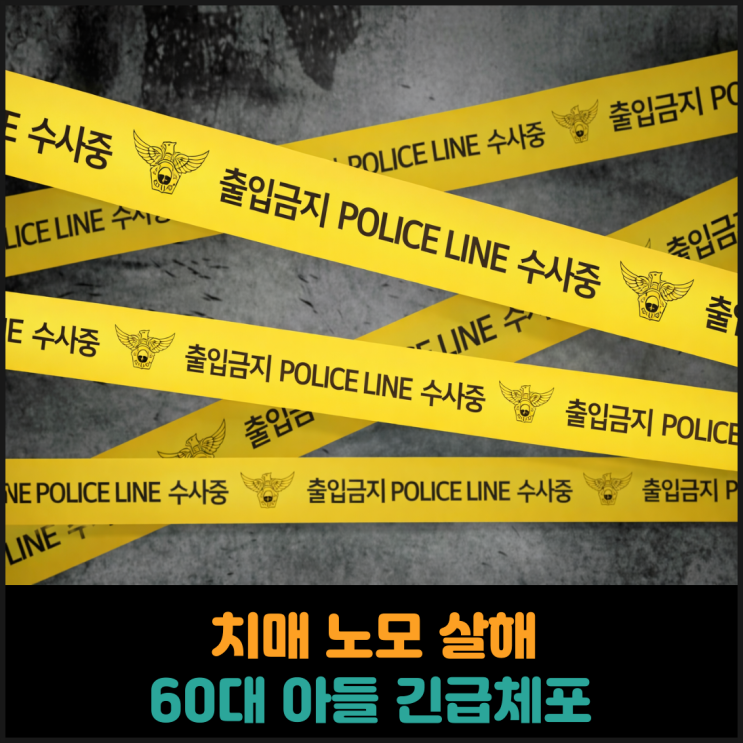  치매 노모 살해 60대 아들 긴급체포