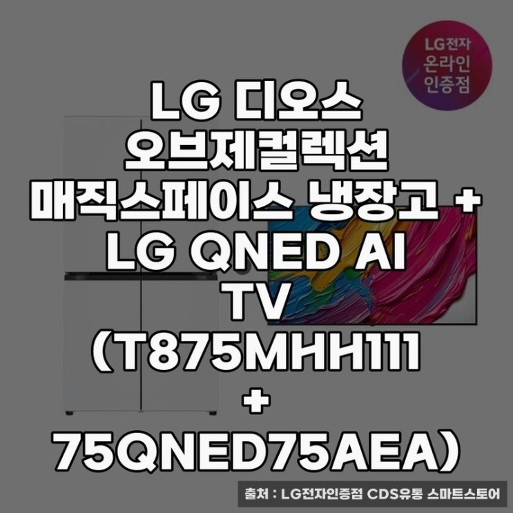  LG 디오스 오브제컬렉션 양문형 냉장고와 QNED AI TV 추천 이유