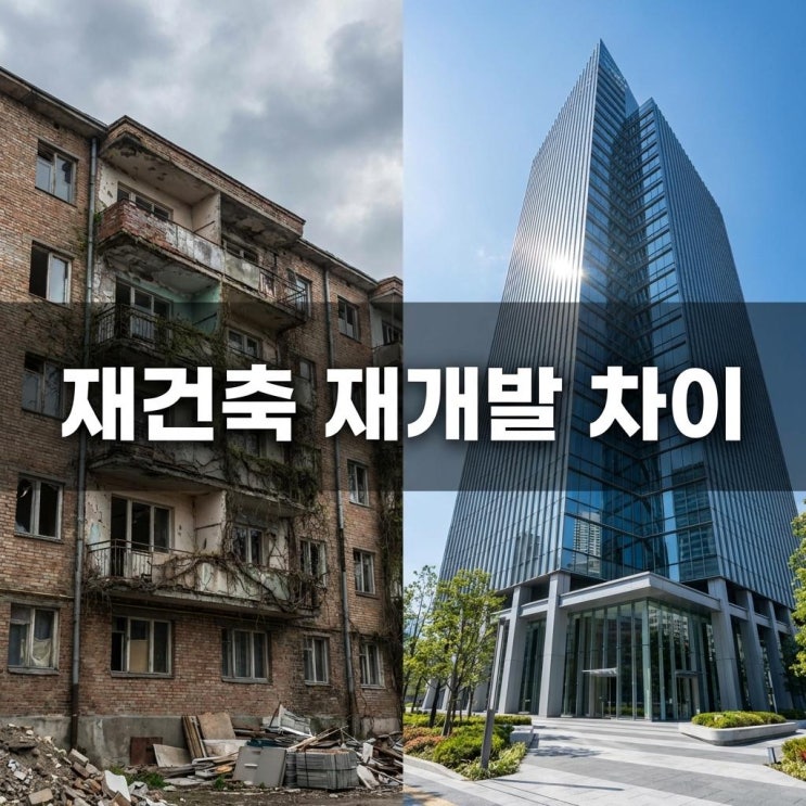  재건축 재개발 차이 안전진단 통과와 조합원 입주권 완벽 비교 (용적률 노후도 요건)