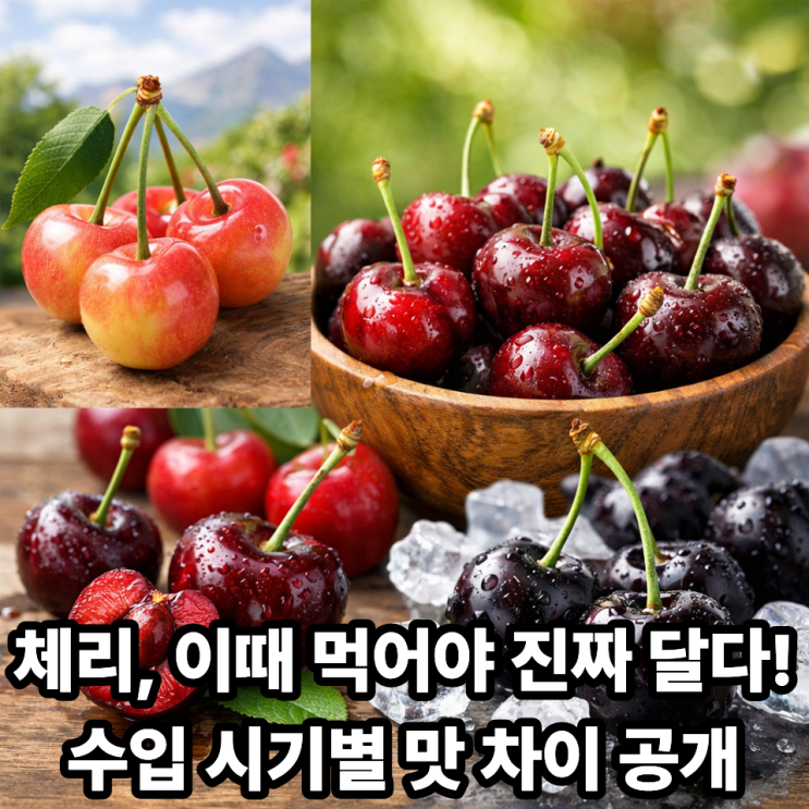   체리 수입 시기별 맛 차이｜언제 먹어야 가장 맛있을까?
