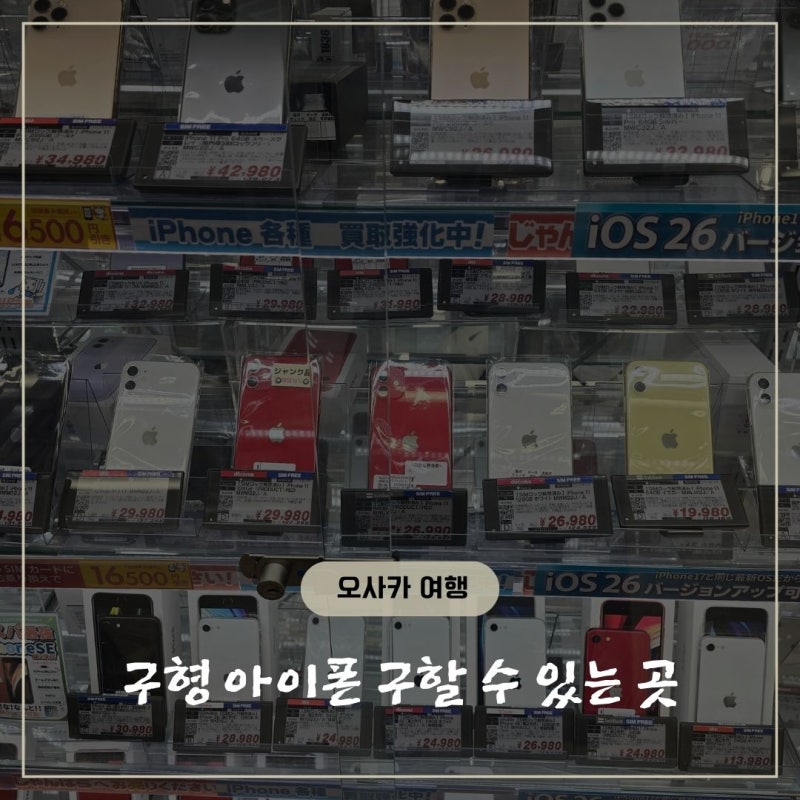 오사카에서 중고 아이폰 사기｜니혼바시 덴덴 타운 중고폰 매장 정리