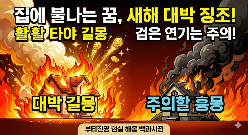 집에 불나는 꿈 해몽 완벽 정리! 재물운 폭발하는 징조와 상황별 사례