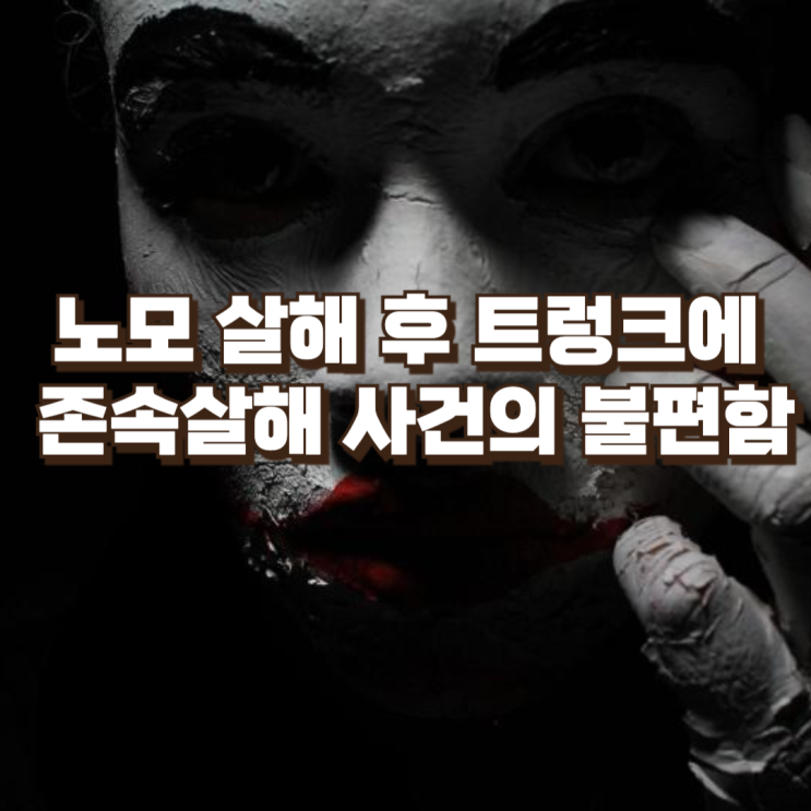  트렁크에 실린 노모의 마지막…존속살해 사건이 던지는 불편한 질문