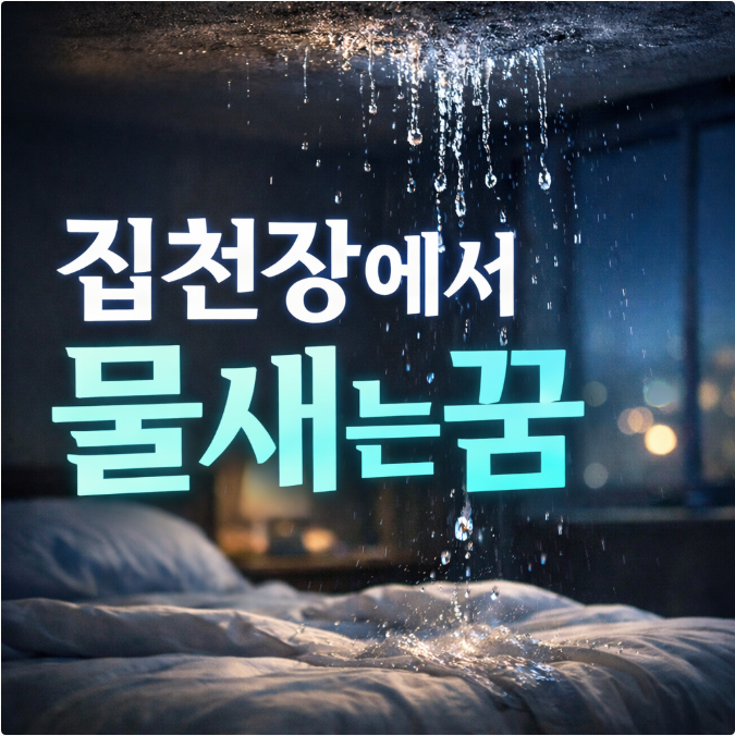 집천장에서 물새는꿈 내가 실제로 꿨던 꿈