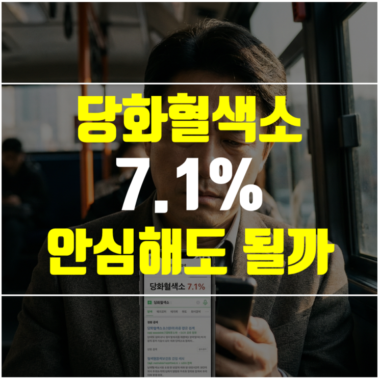  당화혈색소 7.1% 위험할까? 초기 당뇨 수치별 관리법
