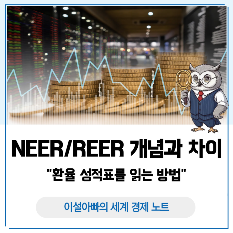  NEER과 REER 개념과 차이: 환율 성적표를 읽는 방법